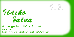 ildiko halma business card