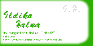 ildiko halma business card